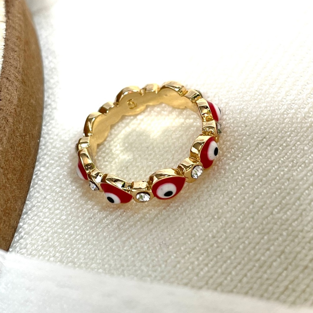 14k Evil Eye Ring